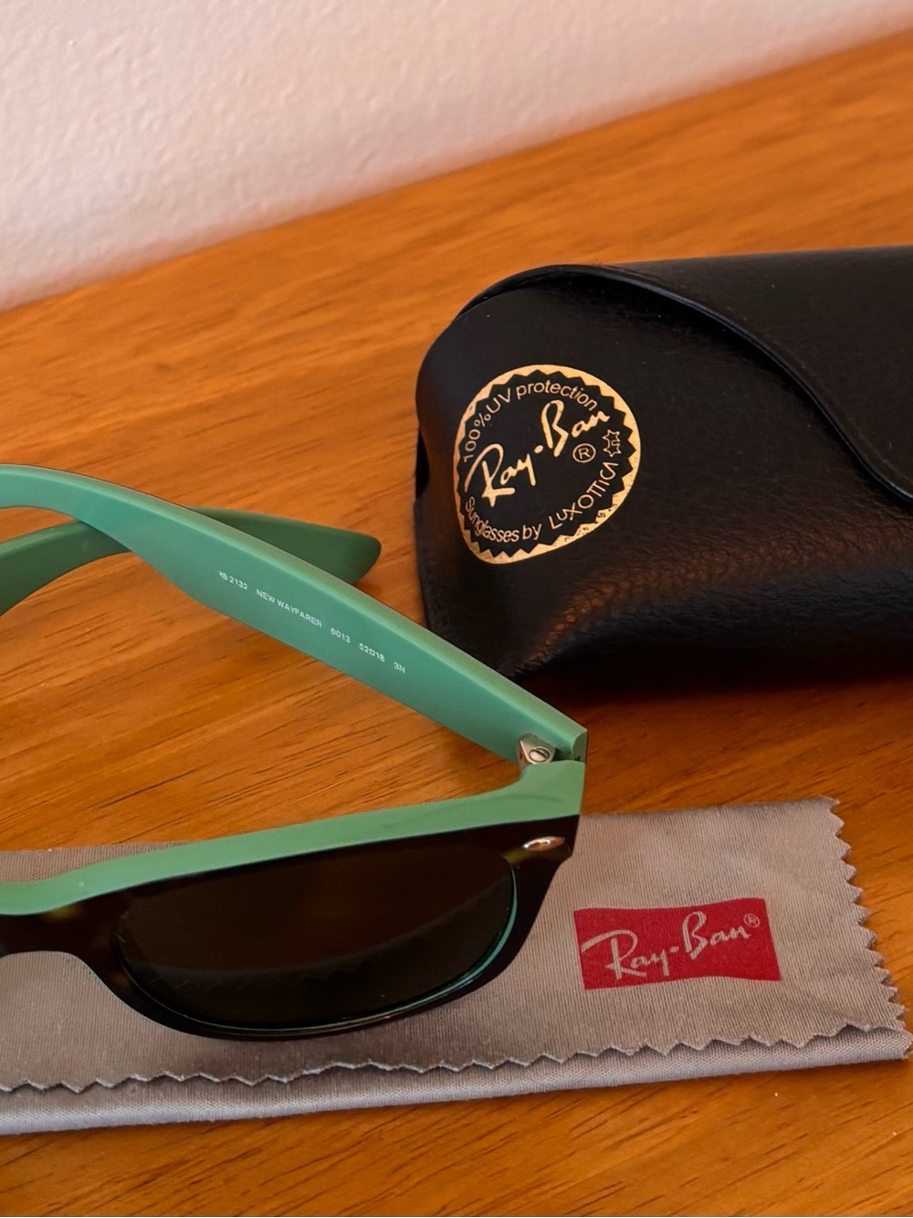 Ray-Ban Green and Black New Wayfarer Sunglasses